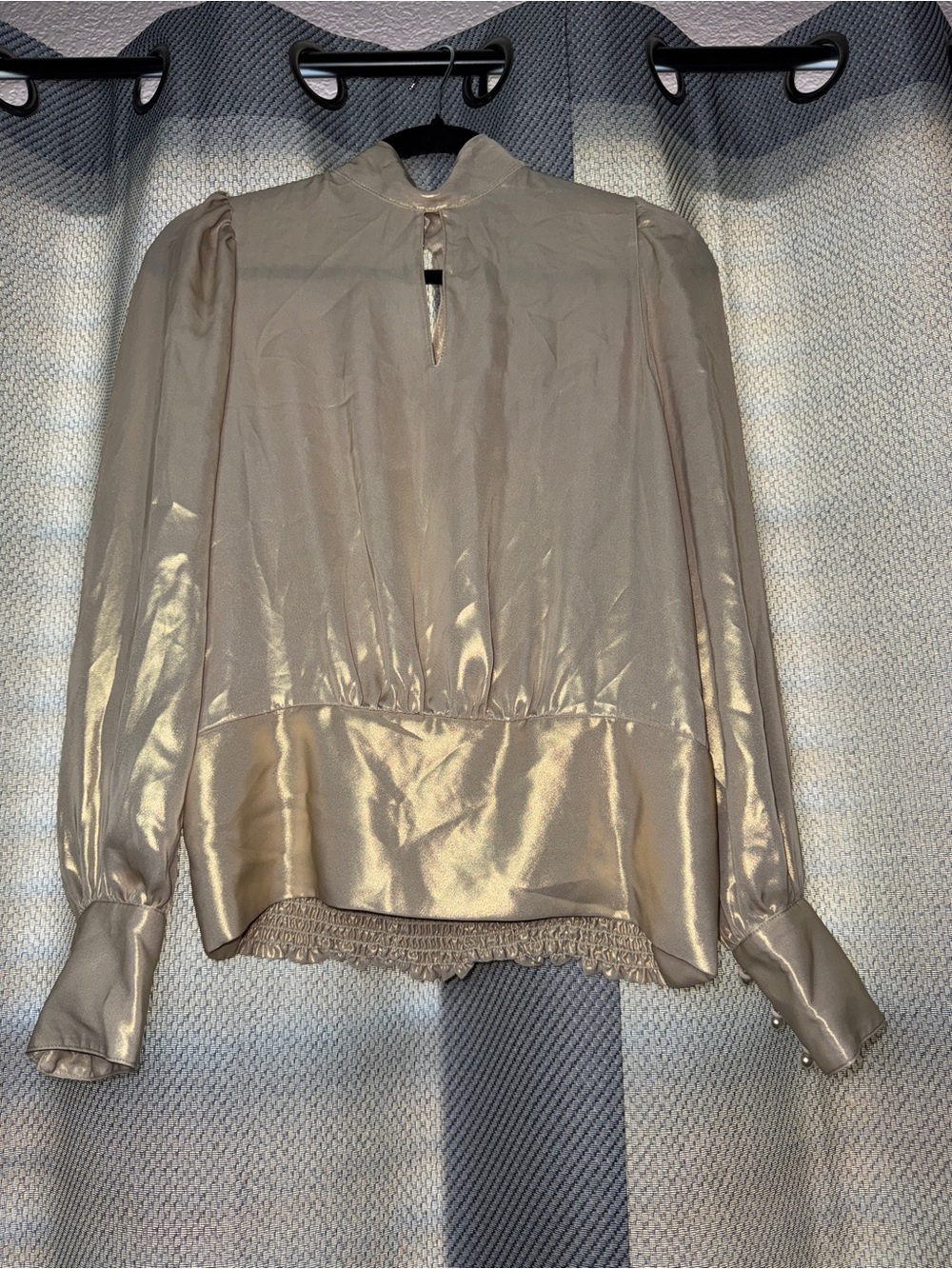 Karl Lagerfeld Gold Long Sleeve Top